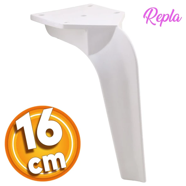 Repla Lüks Mobilya Kanepe Sehpa Tv Ünitesi Koltuk Ayağı 16 Cm Beyaz Baza Ayakları ürün görseli 1