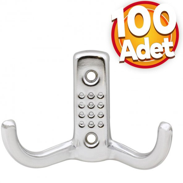 Noktalı Askı Portmanto Vestiyer Duvar Dolap Elbise Askısı Mobilya Askılığı Metal Askı (100 ADET) ürün görseli 1