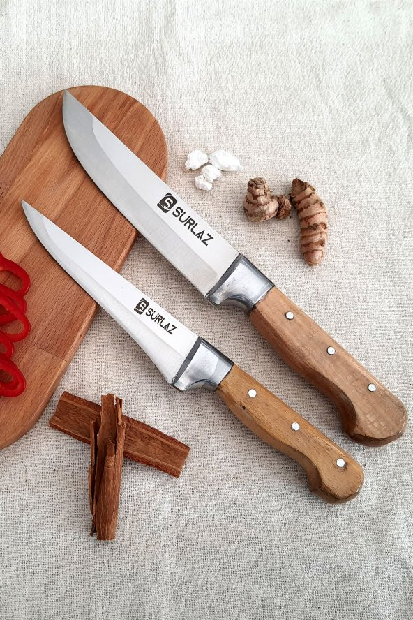 SürLaz Handmade Bıçak Seti 2 Parça Mutfak Bıçakları - Resim 3