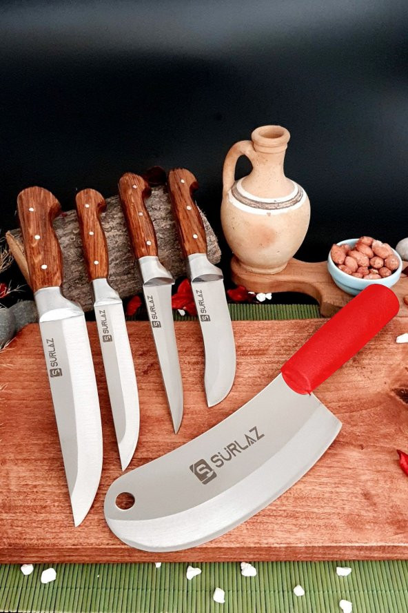 SürLaz Sürmene Mutfak Bıçak Seti Salata Bıçağı 5 Parça Set ürün görseli 1