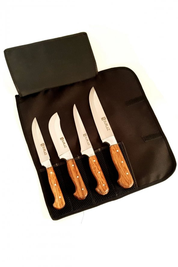 SürLaz Handmade Çantalı Bıçak Seti 4Lü ürün görseli 1