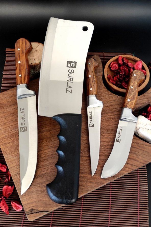 SürLaz Satır Zırh Bıçak Seti 4 Parça Et Bıçağı Handmade ürün görseli 1