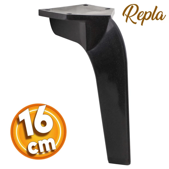 Repla Lüks Mobilya Kanepe Sehpa Tv Ünitesi Koltuk Ayağı 16 Cm Siyah Baza Ayakları ürün görseli 1