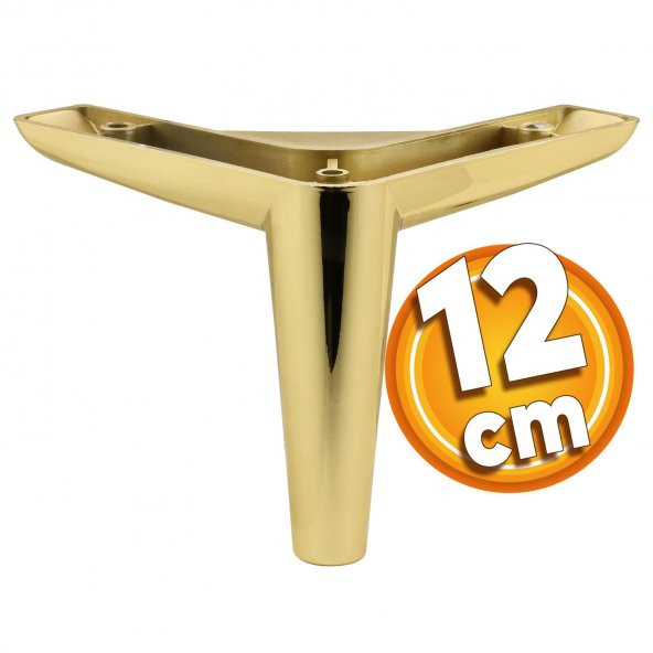Lüks Mobilya Kanepe Sehpa TV Ünitesi Koltuk Ayağı 12 cm Gold Altın Baza Ayak ürün görseli 1