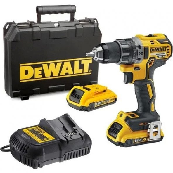 Dewalt DCD791D2 18 V Çift Akülü 2 Ah Kömürsüz Matkap ürün görseli 1