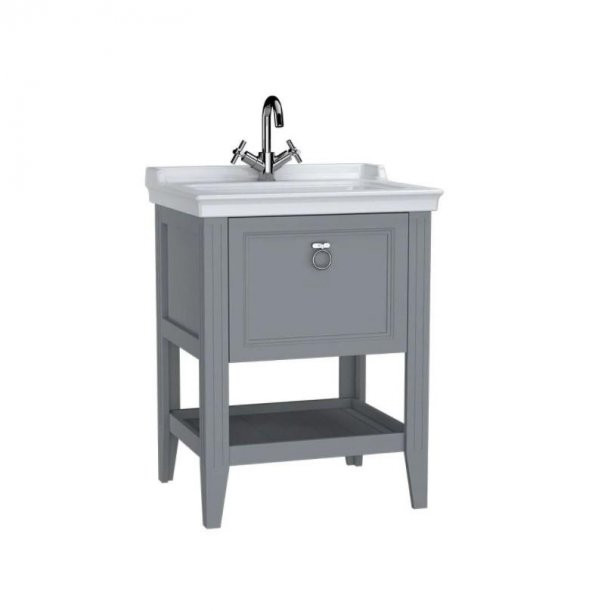 Vitra Valarte 65 cm Gri Banyo Dolabı Alt Modül ve Lavabo 62178 ürün görseli 1