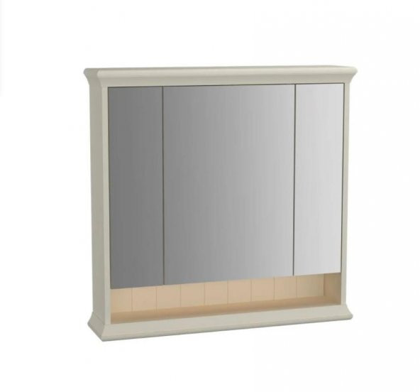Vitra Valarte 80 cm Fildişi Banyo Dolabı Aynalı Üst Modül 62233 ürün görseli 1