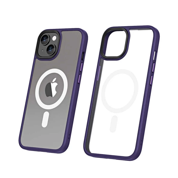 Vendas iPhone 14 Uyumlu ( iPhone 14 ) Hibrit Serisi Wireless Şarj Özellikli Magic Magsafe Kılıf ürün görseli 1
