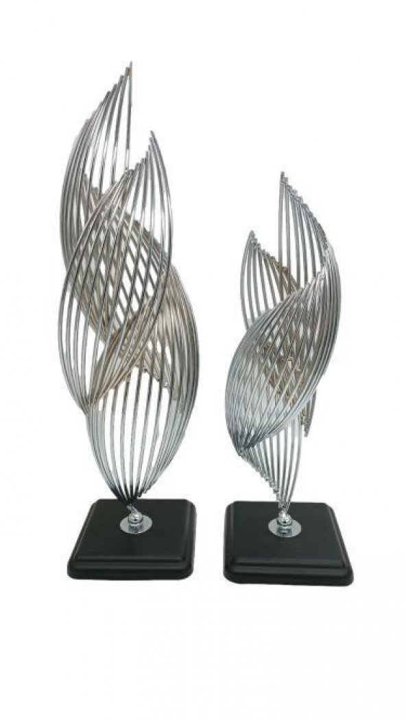 Crearthome  Dekoratif 2 li Gümüş Dönence Aksesuar Büyük C-2909-G ürün görseli 1