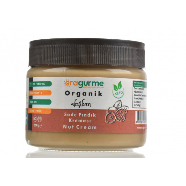 ORGANİK Sade Fındık Ezmesi -Akışkan- ürün görseli 1