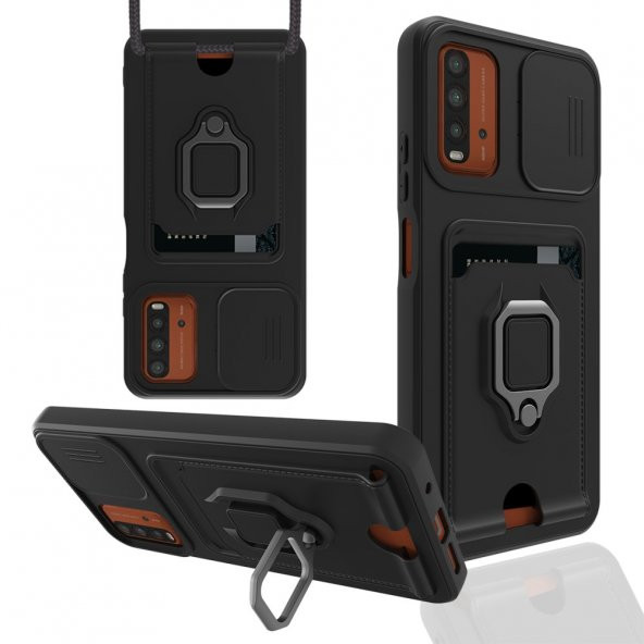 Xiaomi Poco M3 Kılıf Zuma Kartvizitli İpli Silikon Kılıf ürün görseli 1