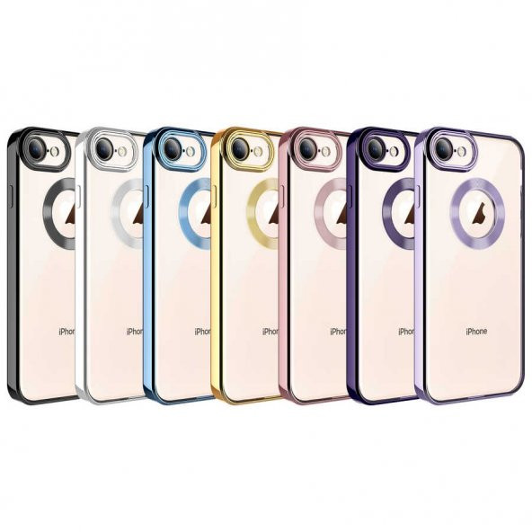 Apple iPhone 8 Kılıf Kamera Korumalı Logo Gösteren Zore Omega Kapak ürün görseli 1