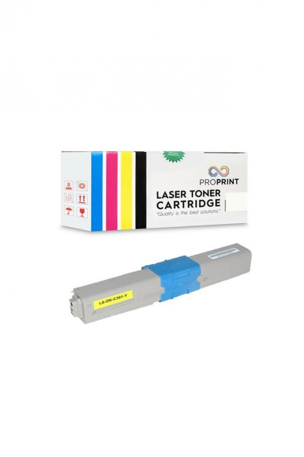TKPrint Oki C301 44973541 Sarı Muadil Toner 1500 Sayfa MC342dn ürün görseli 1