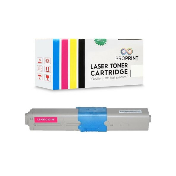 TKPrint Oki C301 44973542 Kırmızı Muadil Toner 1500 Sayfa C321Dn ürün görseli 1