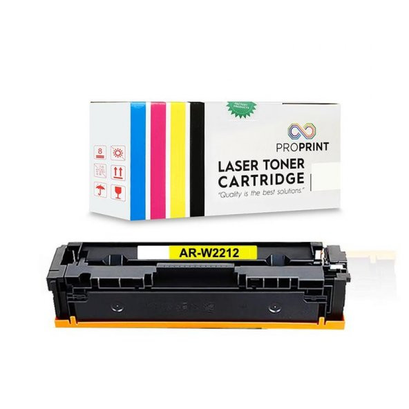 HP 207X-W2212X 2.450 Sayfa Çipsiz Sarı Muadil Toner-M283fdn ürün görseli 1