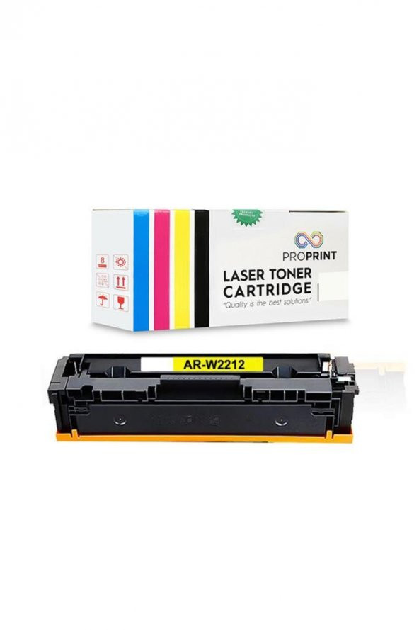 HP 207X-W2212X 2.450 Sayfa Çipsiz Sarı Muadil Toner-M283cdw ürün görseli 1
