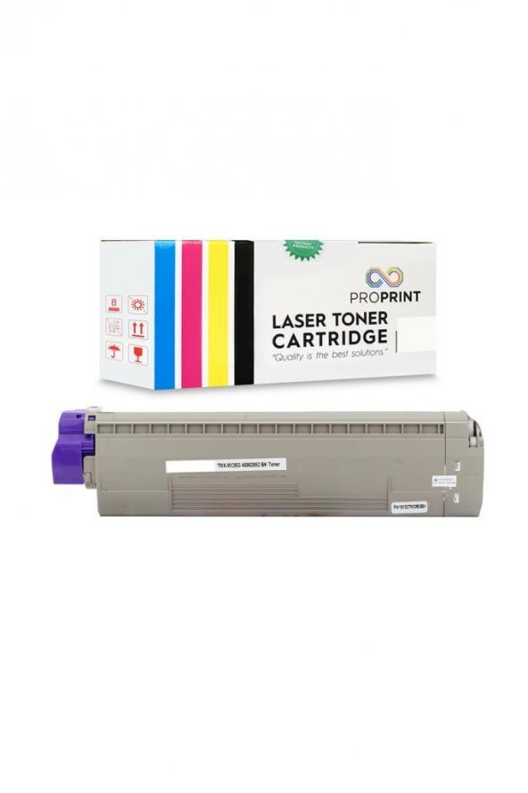 TKPrint Oki MC853-45862845 Sarı Muadil Toner - MC853dnv - Resim 3