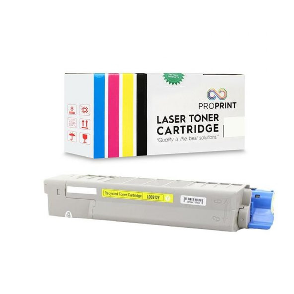 TKPrint Oki Uyumlu C612-46507517 Sarı Muadil Toner - C612 ürün görseli 1