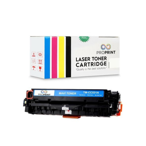 HP 304A-CC531A 2.800 Sayfa Mavi Muadil Toner- CM2320n-CM2320nf ürün görseli 1