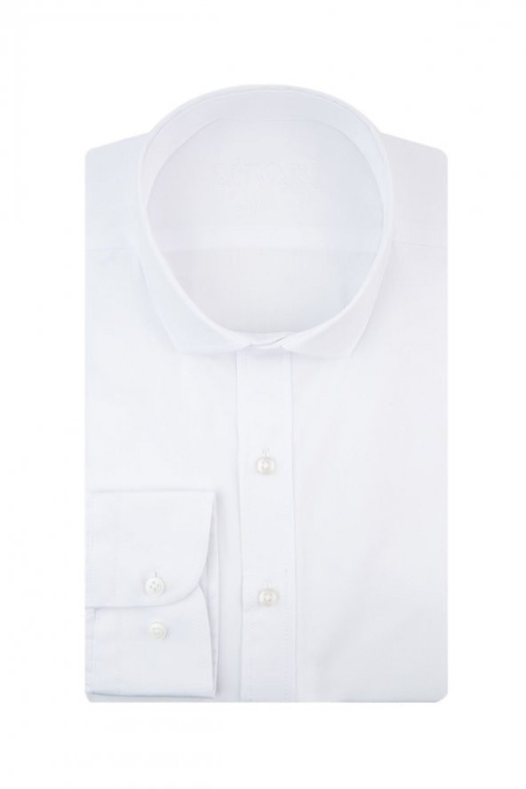 Slim Fit Beyaz Erkek Gömlek ürün görseli 1