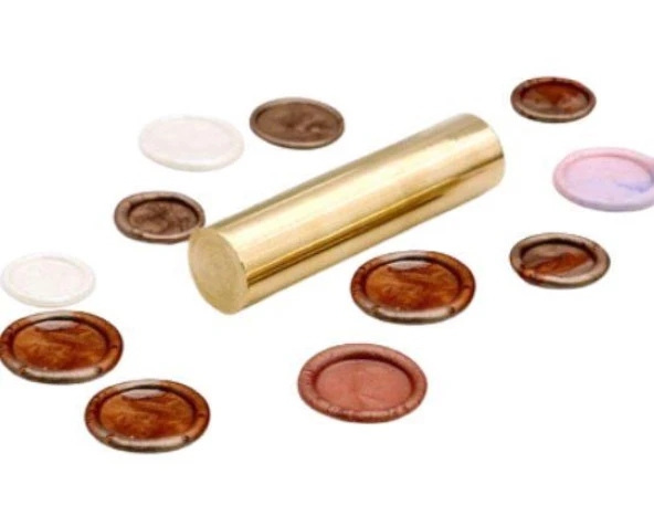 Boş Mum Mühürü Pirinç Silindir Sütun Damga 15x60mm ürün görseli 1