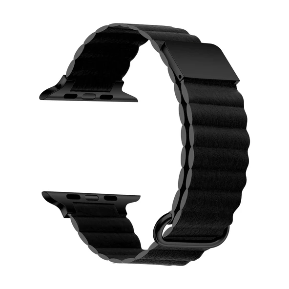 Apple Watch 44mm KRD-78 Suni Deri Kordon - Resim 8