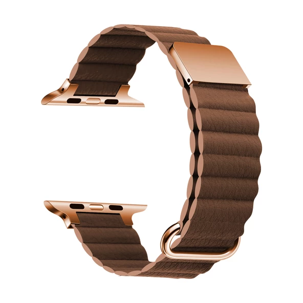 Apple Watch 42mm KRD-78 Suni Deri Kordon - Resim 10