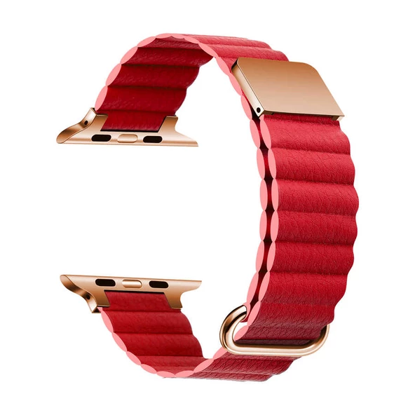 Apple Watch 40mm KRD-78 Suni Deri Kordon - Resim 2