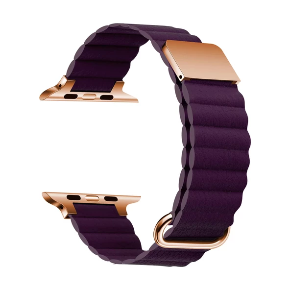 Apple Watch 40mm KRD-78 Suni Deri Kordon - Resim 9