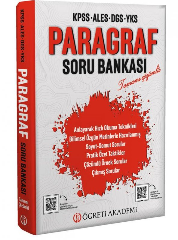 KPSS ALES DGS YKS Paragraf Soru Bankası Öğreti Akademi ürün görseli 1