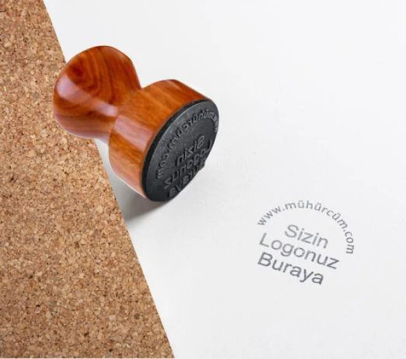 Kırmızı Sandal Ağacı Ahşap Mühür 40mm Çap Çok Özel Bir Hediye ürün görseli 1