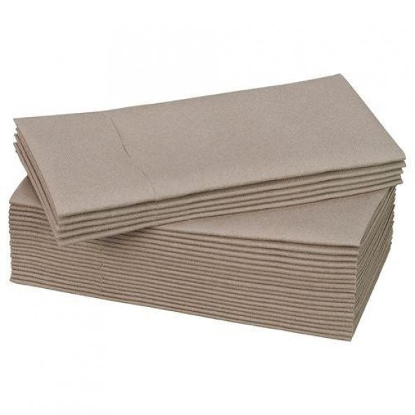 Dikdörtgen Peçete Bej Renk MeridyenDukkan 38x38 cm 25 Adet Kağıt Servis Peçete ürün görseli 1