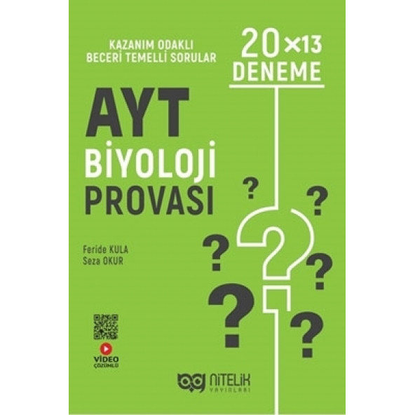 Nitelik Yayınları AYT Biyoloji Provası 20X13 Deneme ürün görseli 1