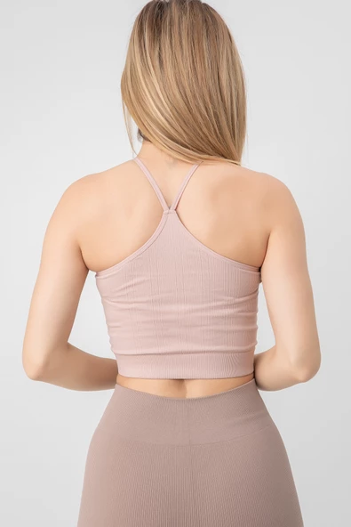 DoReMi Seamless Örme Halter Yaka Büstiyer - Resim 4