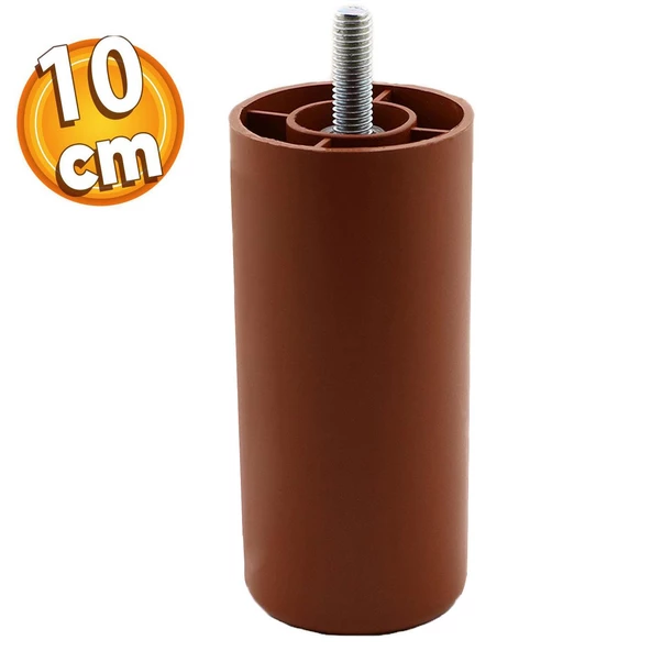 SANCAK Gizli Ayak (KAHVE) (M/8) Silindir Destek Ayağı 10  cm ürün görseli 1