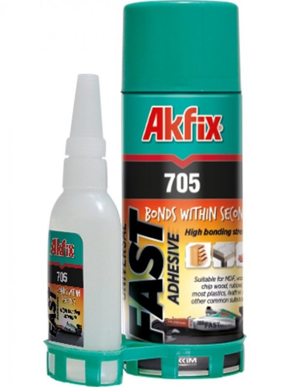 Akfix 705 Mdf Kit Hızlı Yapıştırıcı 200Ml + 50Gr ürün görseli 1