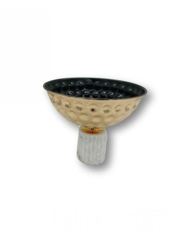 Crearthome Dekoratif Mermer Tabanlı Dövme Saksı Gold SMT-11-AL-SZR ürün görseli 1