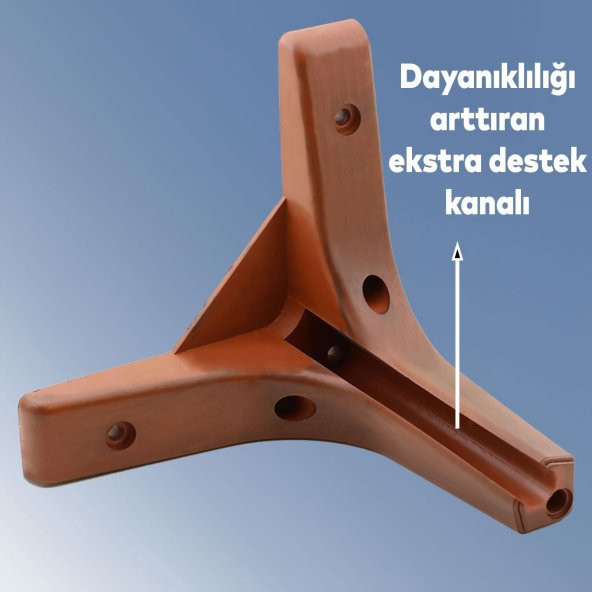 Lüks Mobilya Kanepe Sehpa TV Ünitesi Koltuk Ayağı 14 cm Kahverengi Baza Ayak ürün görseli 1