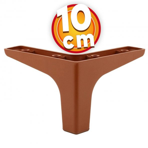 Lüks Mobilya Kanepe Sehpa TV Ünitesi Koltuk Ayağı 10 cm Kahverengi Baza Ayak ürün görseli 1