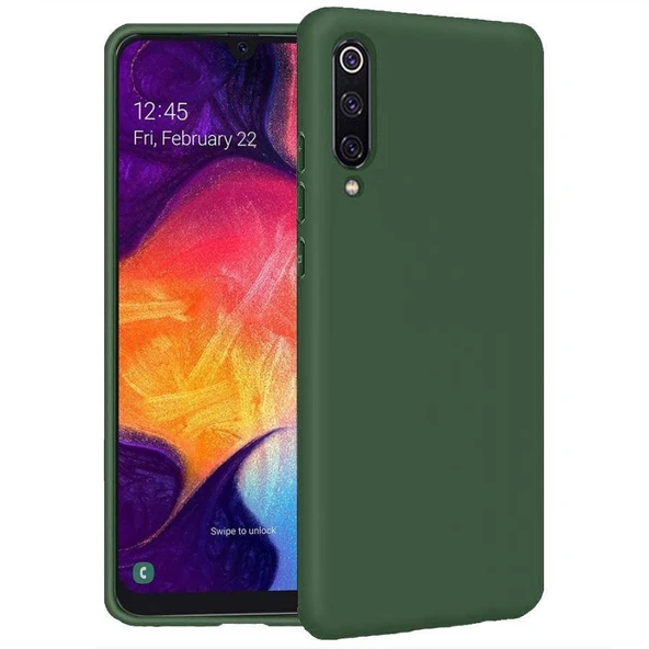 Samsung Galaxy A30S İçi Kadife Silikon Kılıf Yeşil ürün görseli 1