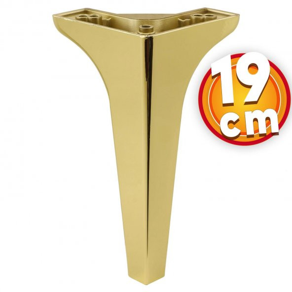 Lüks Mobilya Kanepe Sehpa TV Ünitesi Koltuk Ayağı 19 cm Altın Gold Baza Ayak ürün görseli 1