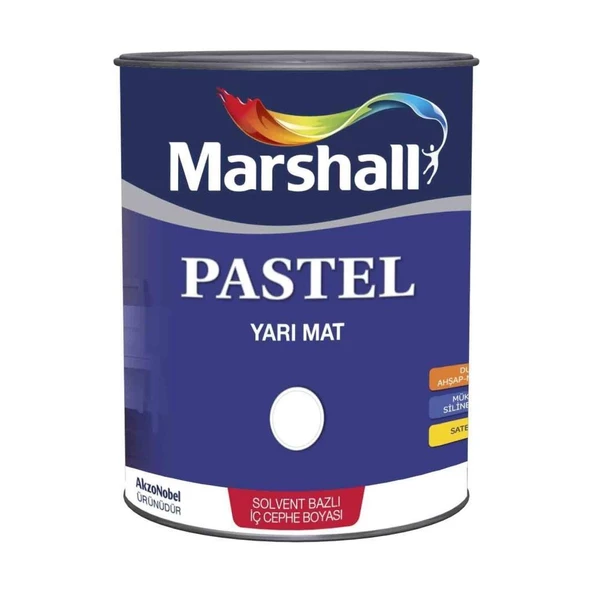Marshall Pastel Yarı Mat Yağlı Boya Beyaz  0.75lt ürün görseli 1