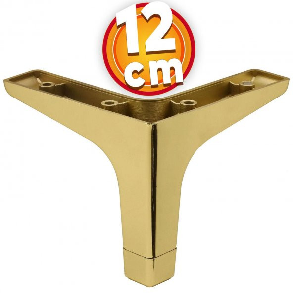 Lüks Mobilya Kanepe Sehpa TV Ünitesi Koltuk Ayağı 12 cm Altın Gold Baza Ayak ürün görseli 1