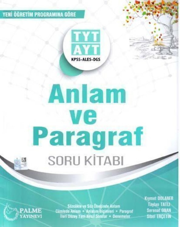 Palme Yayınları TYT AYT KPSS ALES DGS Anlam ve Paragraf Soru Kitabı ürün görseli 1