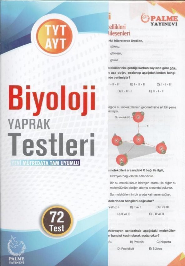 Palme Yayınları TYT AYT Biyoloji Yaprak Testleri ürün görseli 1