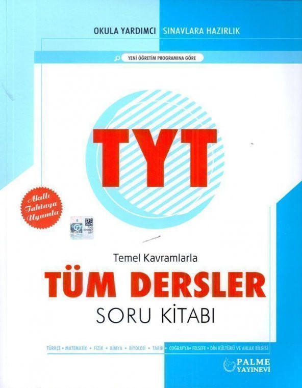 Palme Yayınları TYT Tüm Dersler Temel Kavramlarla Soru Kitabı ürün görseli 1