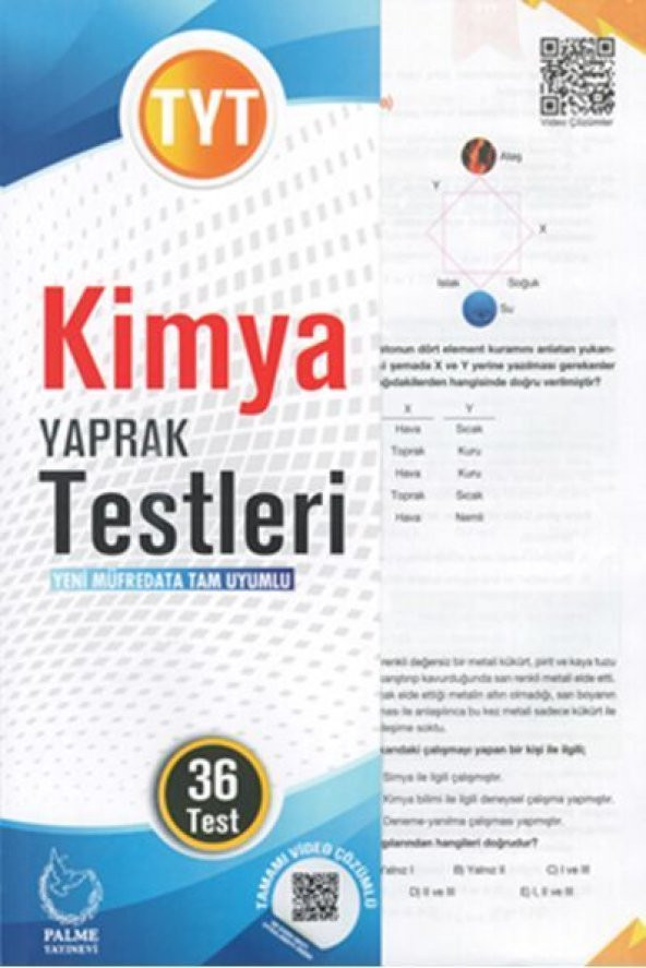 Palme Yayınları TYT Kimya Yaprak Test ürün görseli 1