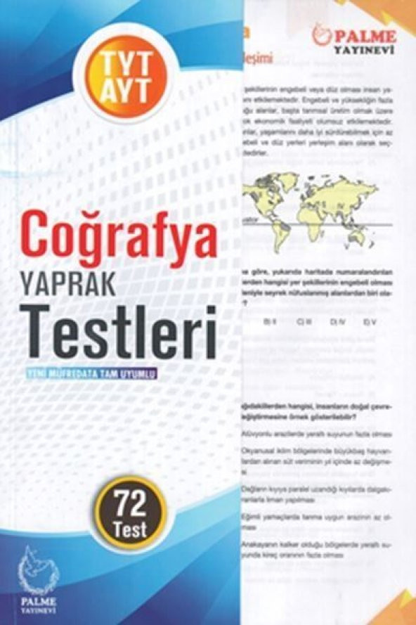 Palme Yayınları TYT AYT Coğrafya Yaprak Test ürün görseli 1