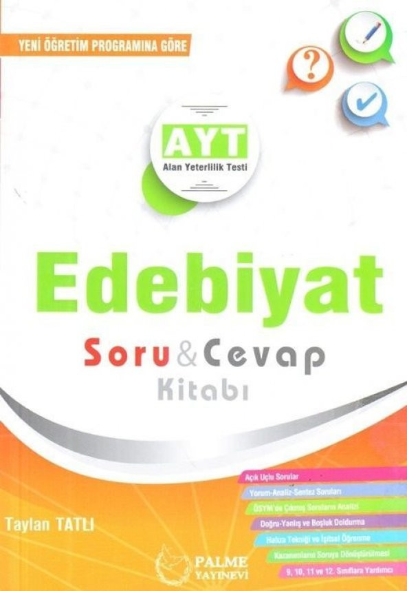 Palme Yayınları AYT Edebiyat Soru Cevap Kitabı ürün görseli 1