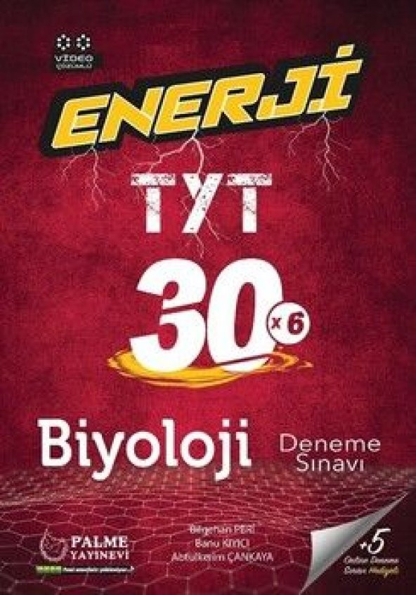 Palme Yayınları TYT Biyoloji Enerji 30 Deneme Sınavı ürün görseli 1